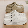 2026 Summer EVA Hole Shoes For Men Women Closed Toe Thick Sole Non Slip Outdoor Beach Slippers Cloud Feel Slides