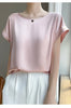 New O-Neck Silk Camisole Ladies Thin Vest Satin Loose Outer Sleeveless Top Summer Suit Insid Sling Mulberry Silk Bottoming Shirt