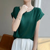 New O-Neck Silk Camisole Ladies Thin Vest Satin Loose Outer Sleeveless Top Summer Suit Insid Sling Mulberry Silk Bottoming Shirt