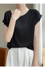 New O-Neck Silk Camisole Ladies Thin Vest Satin Loose Outer Sleeveless Top Summer Suit Insid Sling Mulberry Silk Bottoming Shirt
