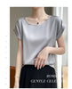 New O-Neck Silk Camisole Ladies Thin Vest Satin Loose Outer Sleeveless Top Summer Suit Insid Sling Mulberry Silk Bottoming Shirt