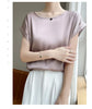 New O-Neck Silk Camisole Ladies Thin Vest Satin Loose Outer Sleeveless Top Summer Suit Insid Sling Mulberry Silk Bottoming Shirt