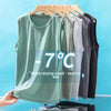 Men's Ice Silk Mesh Vest Lightweight Sports Summer Wear Sleeveless T-shirt Tank Top Casual Fashion Outerwear