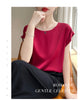 New O-Neck Silk Camisole Ladies Thin Vest Satin Loose Outer Sleeveless Top Summer Suit Insid Sling Mulberry Silk Bottoming Shirt