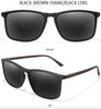Single Luxury Square Vintage Polarized Sunglasses Men Women Fashion Travel Driving Fishing Male Eyewear UV400