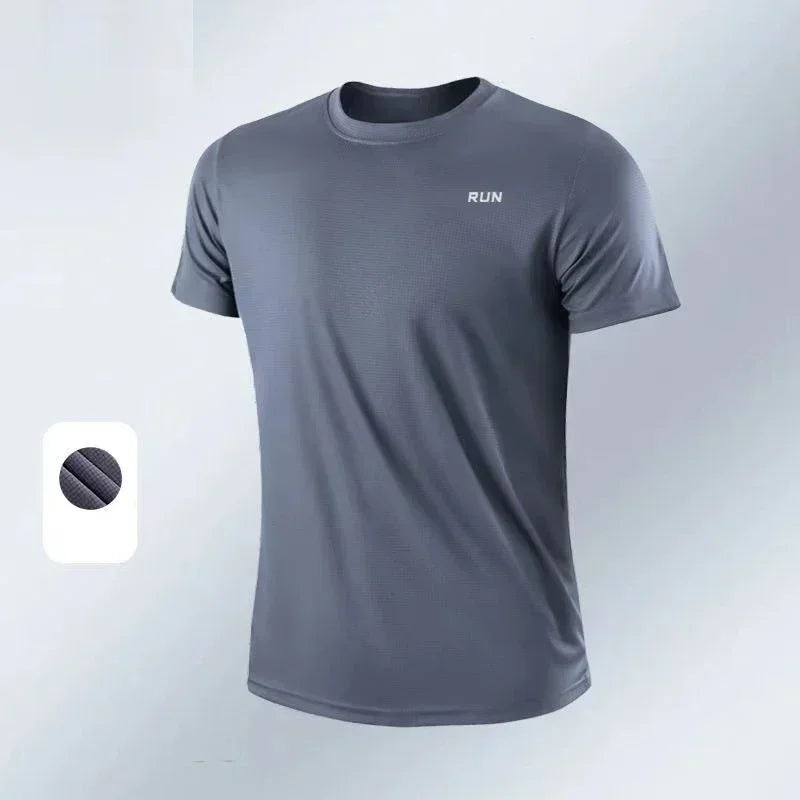 Summer Men Casual t-Shirt Short Sleeve White Tee Shirts Soild o-Neck Tops t Shirt Quick Dry Gym Running t-Shirts Male clothes