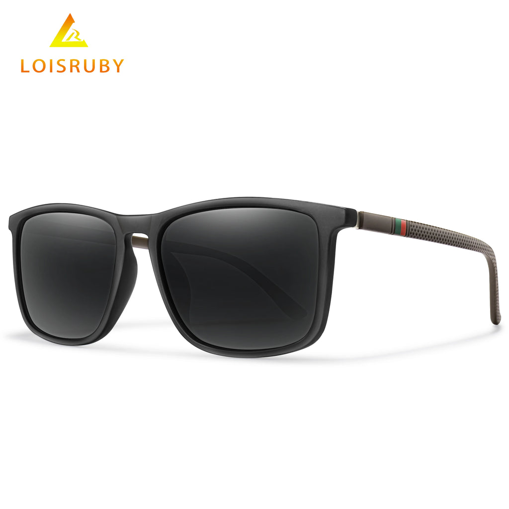 Single Luxury Square Vintage Polarized Sunglasses Men Women Fashion Travel Driving Fishing Male Eyewear UV400