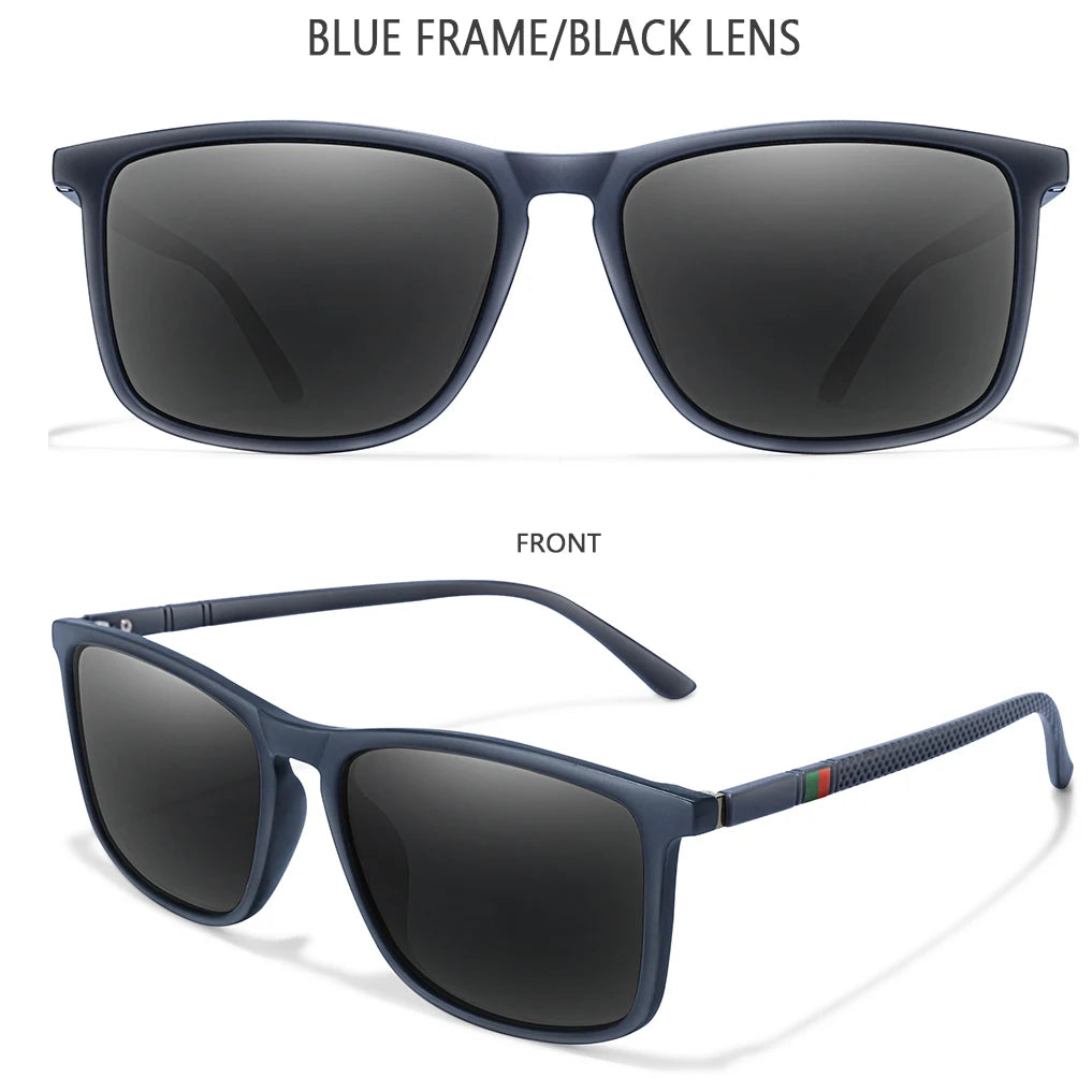Single Luxury Square Vintage Polarized Sunglasses Men Women Fashion Travel Driving Fishing Male Eyewear UV400