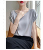 New O-Neck Silk Camisole Ladies Thin Vest Satin Loose Outer Sleeveless Top Summer Suit Insid Sling Mulberry Silk Bottoming Shirt