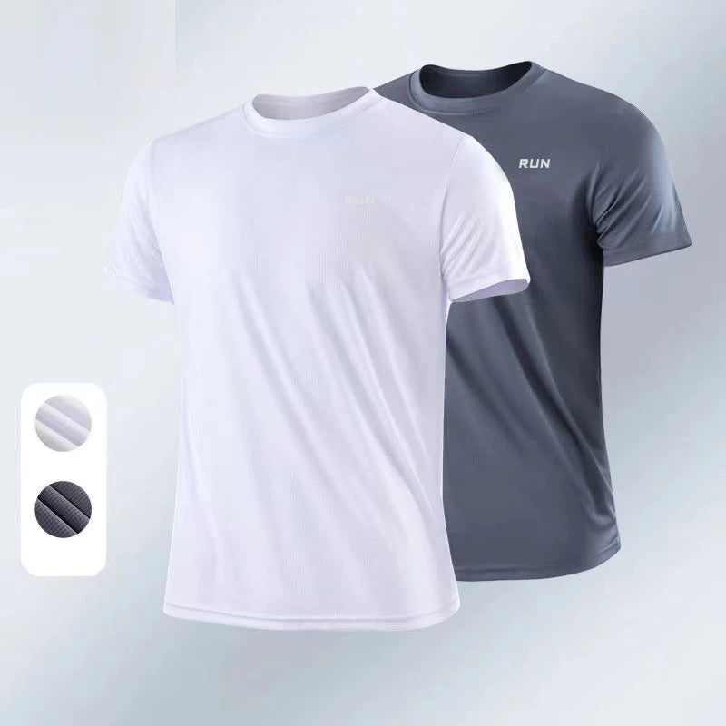 Summer Men Casual t-Shirt Short Sleeve White Tee Shirts Soild o-Neck Tops t Shirt Quick Dry Gym Running t-Shirts Male clothes