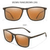 Single Luxury Square Vintage Polarized Sunglasses Men Women Fashion Travel Driving Fishing Male Eyewear UV400