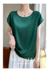 New O-Neck Silk Camisole Ladies Thin Vest Satin Loose Outer Sleeveless Top Summer Suit Insid Sling Mulberry Silk Bottoming Shirt