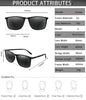 Single Luxury Square Vintage Polarized Sunglasses Men Women Fashion Travel Driving Fishing Male Eyewear UV400