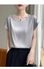 New O-Neck Silk Camisole Ladies Thin Vest Satin Loose Outer Sleeveless Top Summer Suit Insid Sling Mulberry Silk Bottoming Shirt