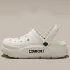 2026 Summer EVA Hole Shoes For Men Women Closed Toe Thick Sole Non Slip Outdoor Beach Slippers Cloud Feel Slides