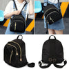 Women's Multi-Function Fashion Girl Nylon Daypack Travel Cute Mini Backpack Men Shoulder Bag Black Purse Hot