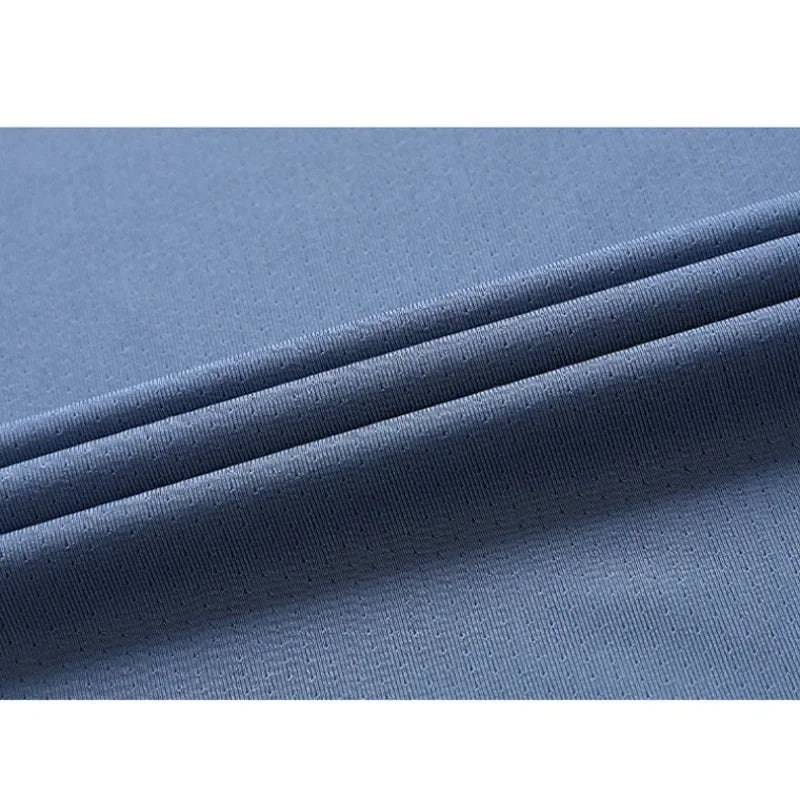 Ice silk short-sleeved T-shirt men summer quick dry cool feeling sports mesh breathable for outdoor sports hiking fishing