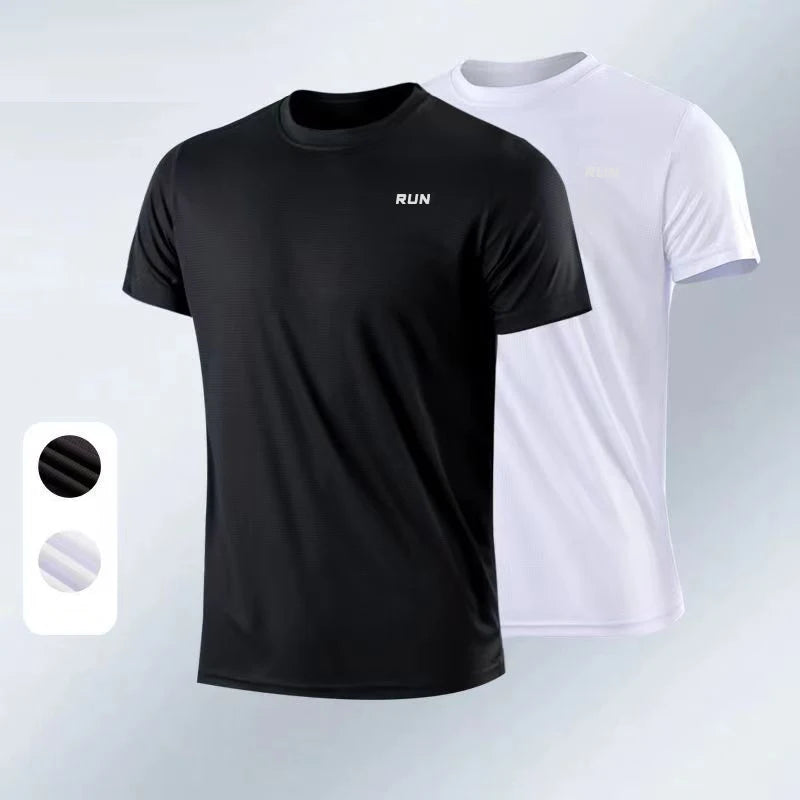Summer Men Casual t-Shirt Short Sleeve White Tee Shirts Soild o-Neck Tops t Shirt Quick Dry Gym Running t-Shirts Male clothes