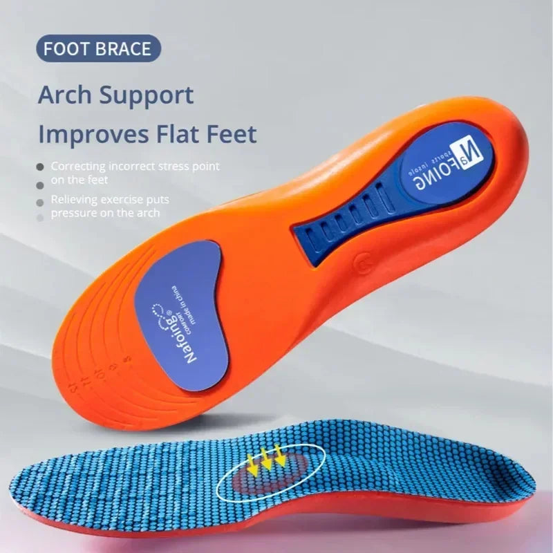 Sport Insoles for Shoes Sole Shock Absorption Deodorant Breathable Cushion Running Insoles for Man Women Orthopedic Insoles