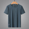 Men's Summer Thin Ice Silk Short Sleeve T-Shirt