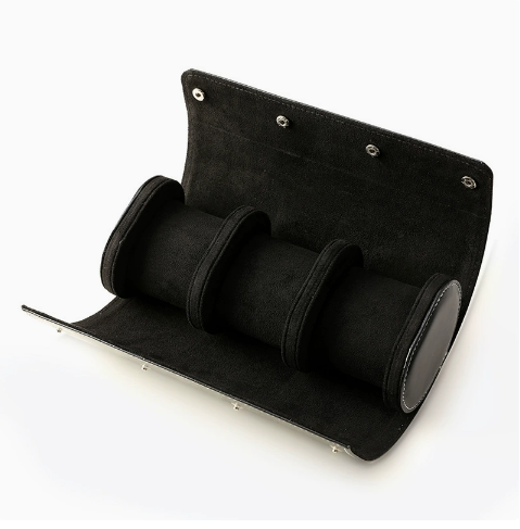 PU Leather 3-Slot Watch Storage Box