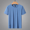 Men's Summer Thin Ice Silk Short Sleeve T-Shirt